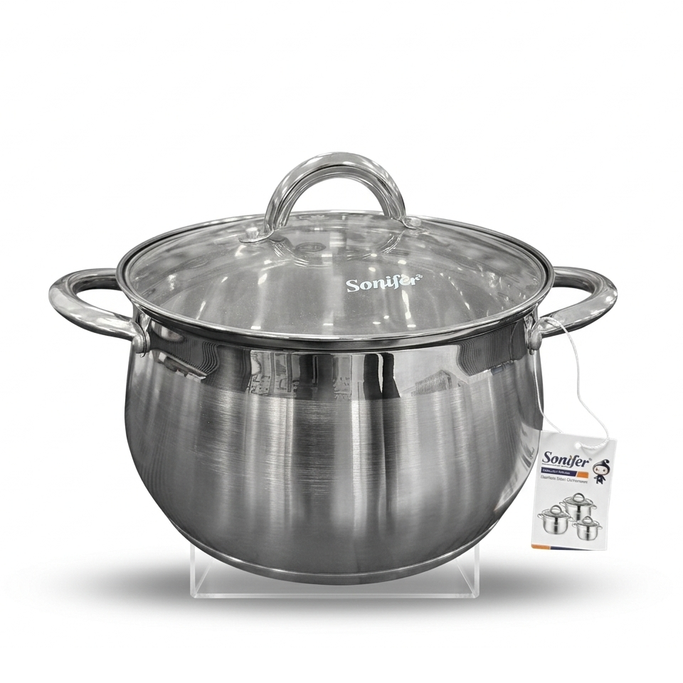 Sonifer SF-1168-22CM Paslanmaz Polad Qazan – 5.1 Litr
